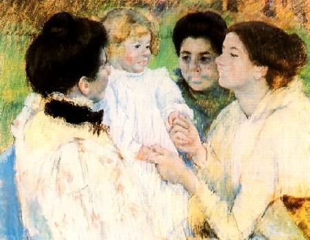 Mary Cassatt Women Admiring a Child